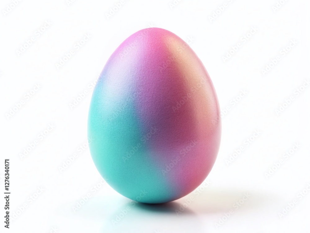 Single Pastel Easter Egg Isolated on White Background - Minimalist Spring Holiday Decoration Single Pastel Easter Egg Isolated on White Background - Minimalist Spring Holiday Decoration