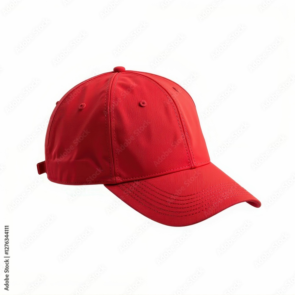 Crimson Red Baseball Cap Classic Sportswear Headwear Accessory Stylish Fashion Isolated Product Shot Crimson Red Baseball Cap Classic Sportswear Headwear Accessory Stylish Fashion Isolated Product Shot
