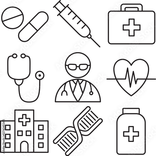 nine Docter icon packs that you can use for your work