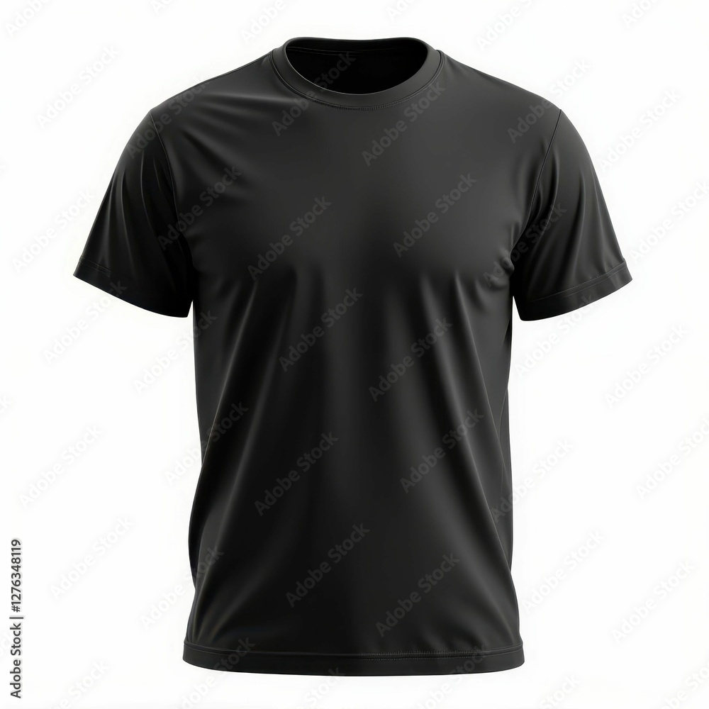Sleek Black T Shirt Garment Apparel Fashionable Clothing Design Clean Presentation Simple Style Mockup Sleek Black T Shirt Garment Apparel Fashionable Clothing Design Clean Presentation Simple Style Mockup