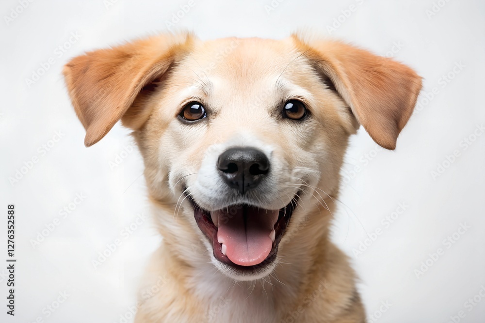beautiful golden Retriever cute puppy dog on white background
beautiful golden Retriever cute puppy dog on white background