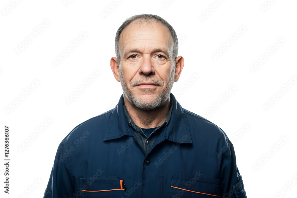 mechanic in coveralls isolated on transparent white background mechanic in coveralls isolated on transparent white background