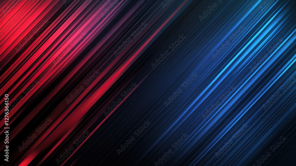 Fototapeta premium Abstract Diagonal Red and Blue Light Streaks Background