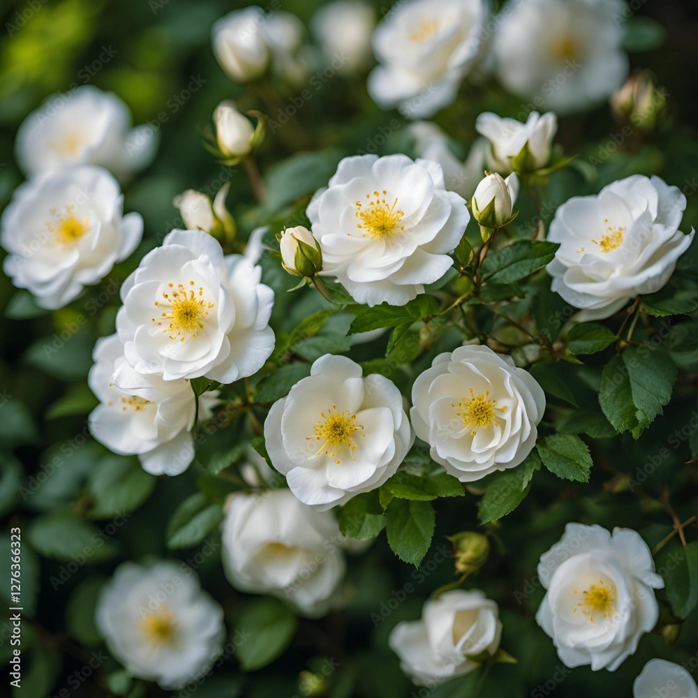 Fototapeta premium white flowers in the garden