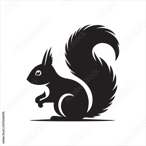 Wallpaper Mural Squirrel Vector Silhouette Illustration | EPS Clipart | Printable Design Torontodigital.ca