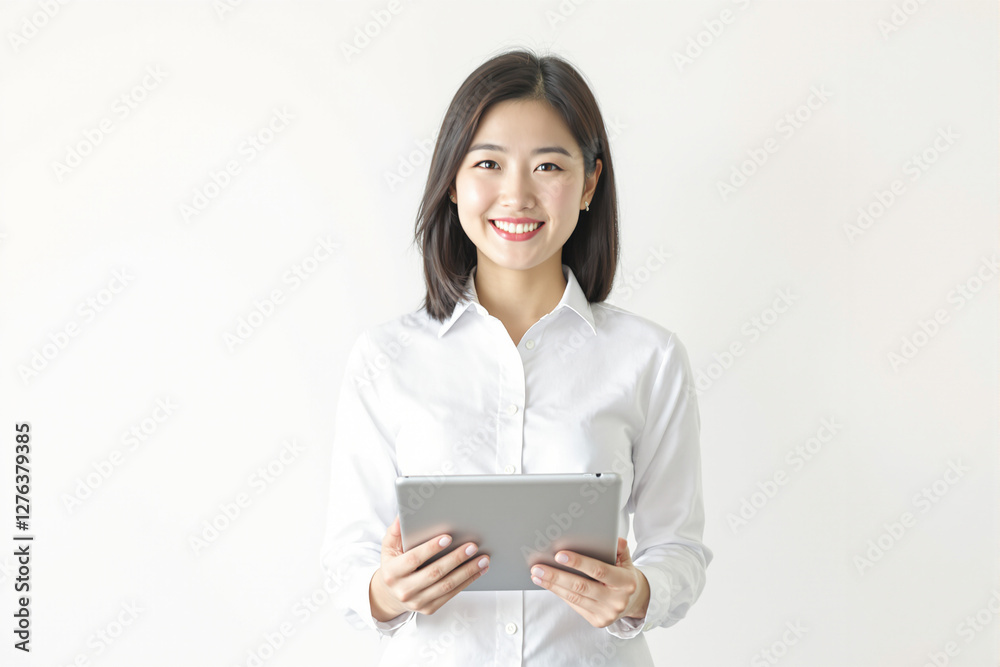 Confident Japanese Businesswoman Using Modern Technology Confident Japanese Businesswoman Using Modern Technology