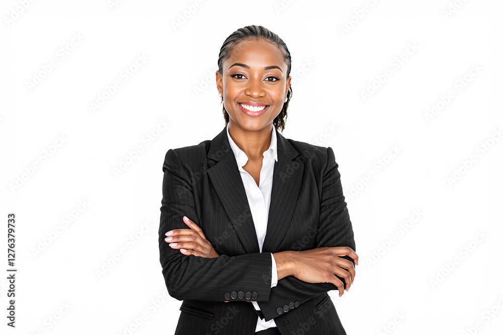 Confident South African Businesswoman in Black Blazer Confident South African Businesswoman in Black Blazer