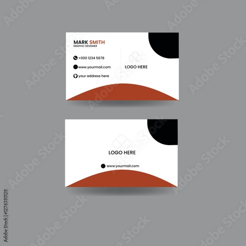 Business card design template, clean professional business card template, visiting card, business card template
