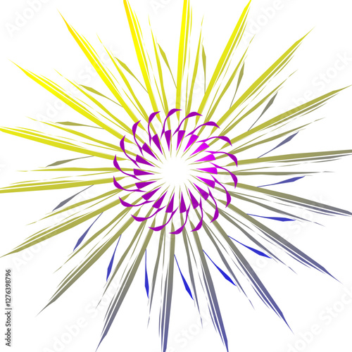 Abstract Colorful Starburst Design