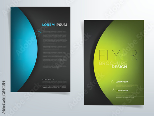 Vector background header flyer design for brochure