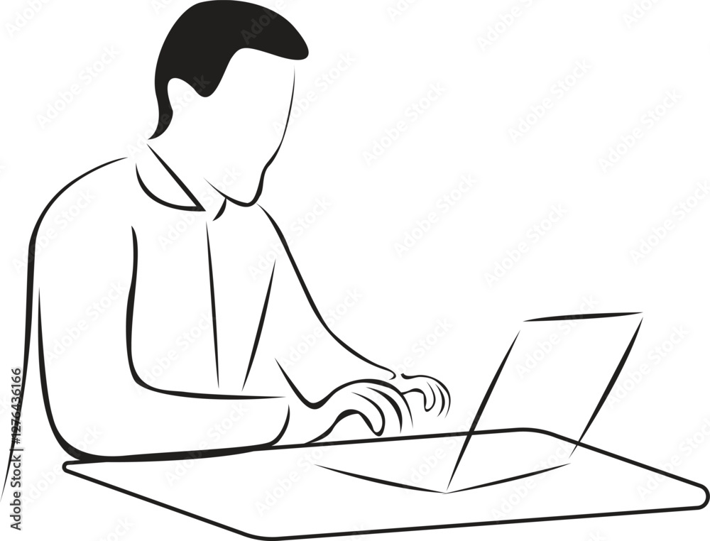 Remote job or office job, vector file Remote job or office job, vector file