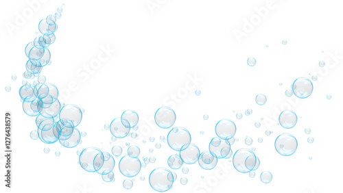 water bubbles trail isolated on transparent background, air drops png liquid and beveragesocial media design element