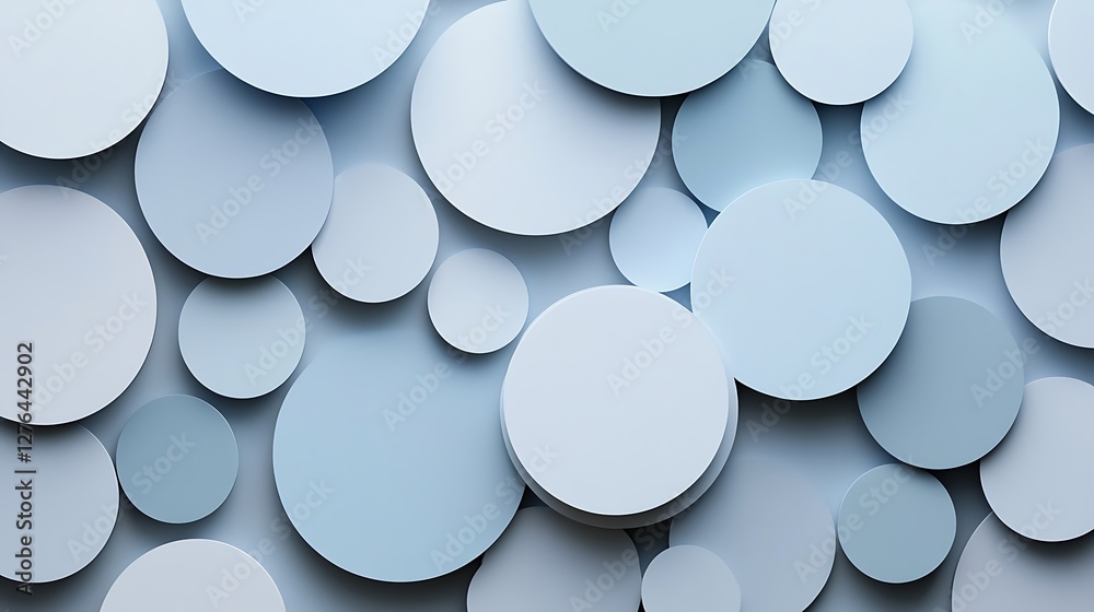 Abstract Blue Circles Overlapping Pattern Design Abstract Blue Circles Overlapping Pattern Design