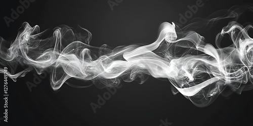 Abstract Smoke Shapes on Dark Background photo