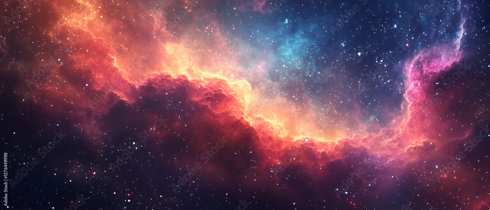 Obraz premium swirling stars and nebula clouds