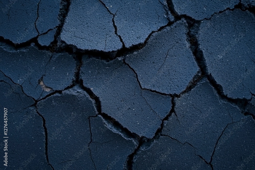 Fototapeta premium Dry cracked earth texture background, drought and climate change concept