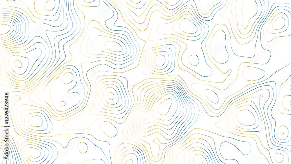 Fototapeta premium Abstract pattern with lines topographic map background. The black on white contours vector topography stylized height of the