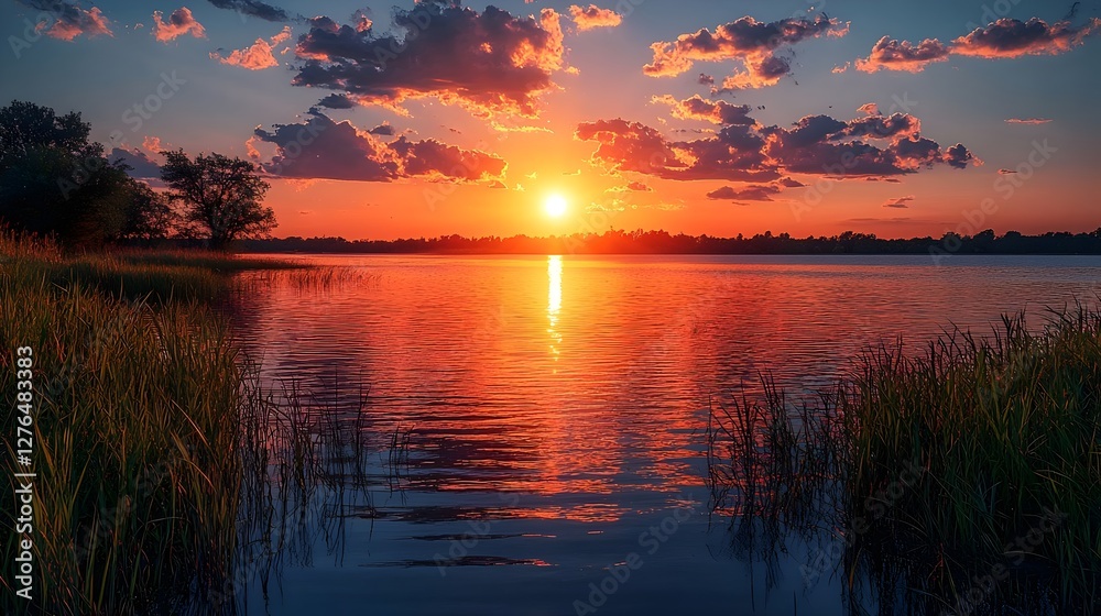 Obraz premium A serene lac scene