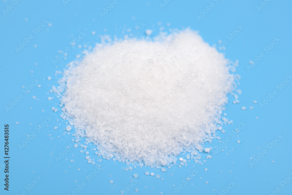 Fototapeta premium Barium hydroxide on blue background