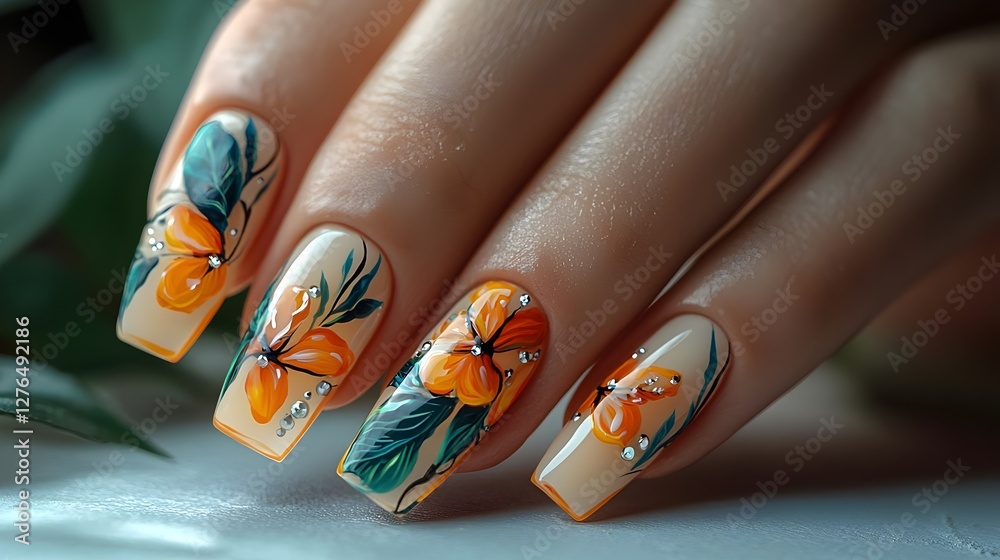Obraz premium Fashion french nail art nails