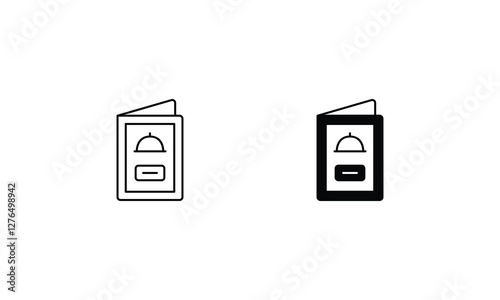 Menu icons set line and glyph vector icon