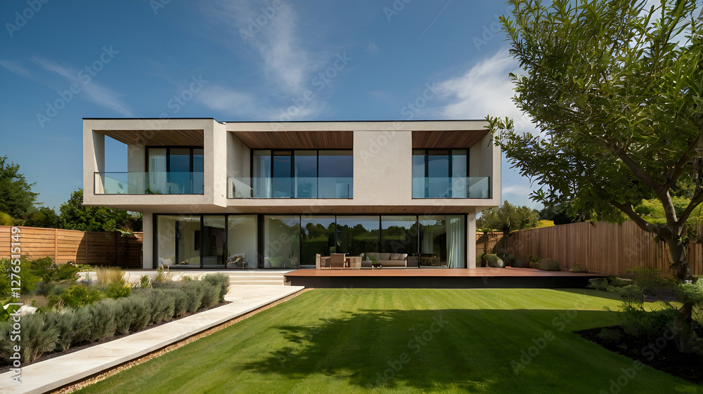 modern house with garden modern house with garden