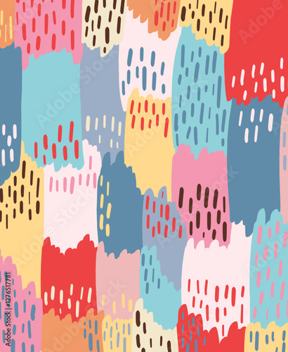 Colorful Abstract Brushstroke Pattern