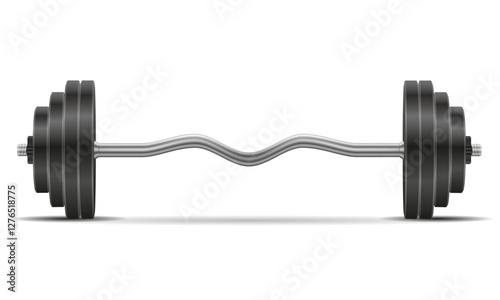 barbell for sports or fitness for muscle building stock cartoon vector illustration isolated on white background