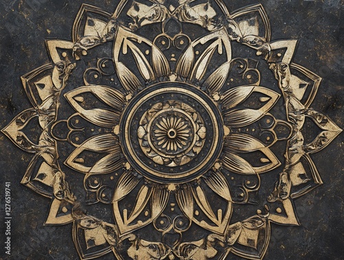 geometric mandala radial design photo