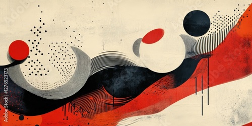 Dynamic Composition of Abstract Geometric Shapes and Textured Surfaces