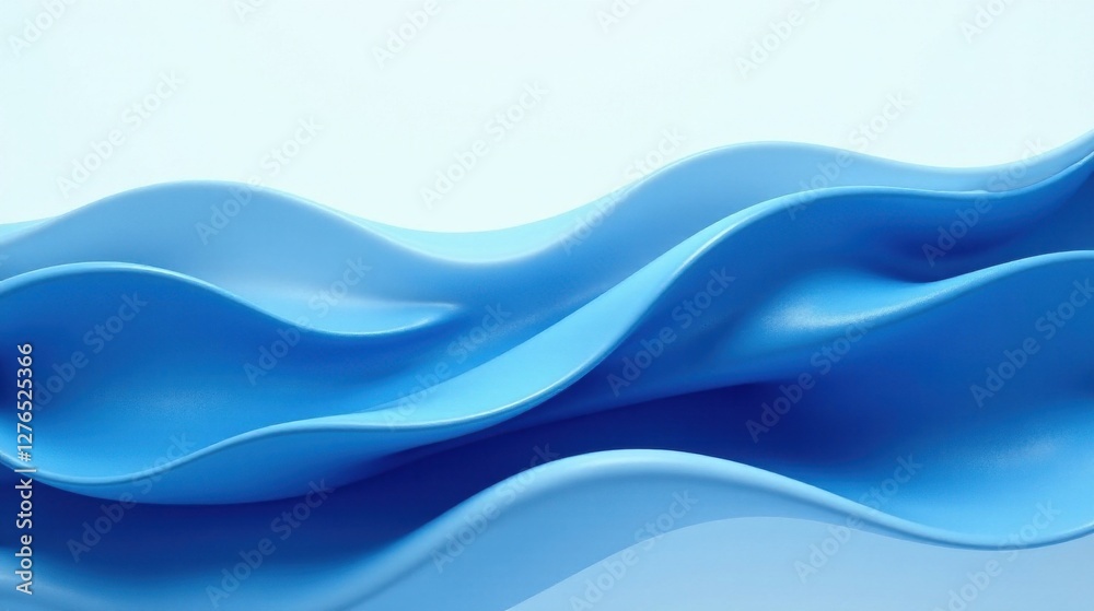 Fototapeta premium Abstract Blue Wave Forms A Serene and Stylish Background for Design Projects