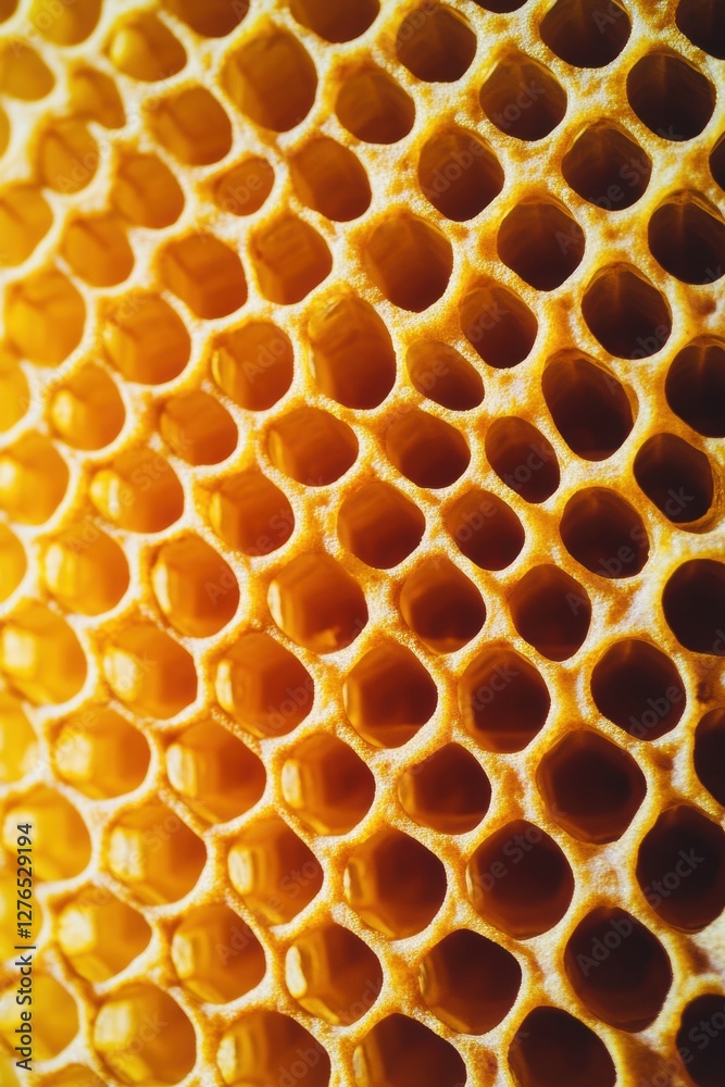 Honey bee hive with patterns.