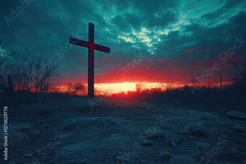 A cross symbolizing Easter,...