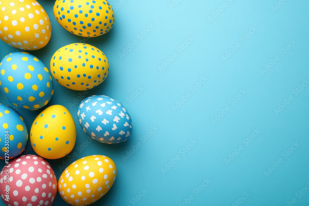 A festive Easter layout, colorful and creative, design theme. A festive Easter layout, colorful and creative, design theme.