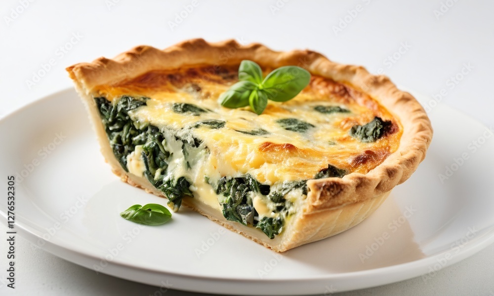 Fresh Spinach Quiche with Creamy Filling and Flaky Crust Fresh Spinach Quiche with Creamy Filling and Flaky Crust