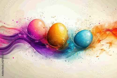 An abstract Easter design, ...