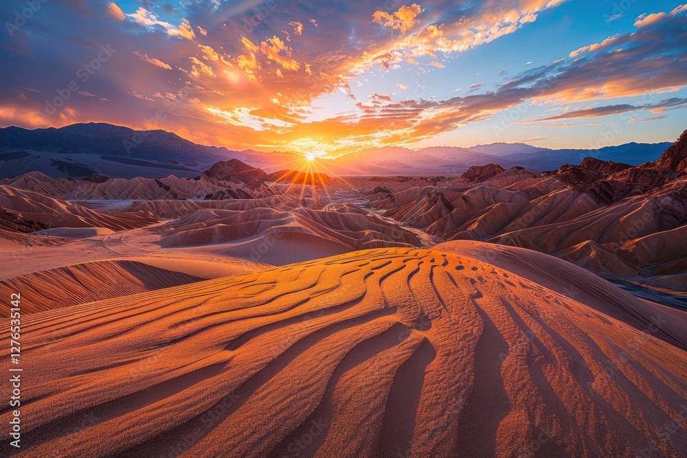 Fototapeta premium Beautiful desert landscape outdoors horizon nature.