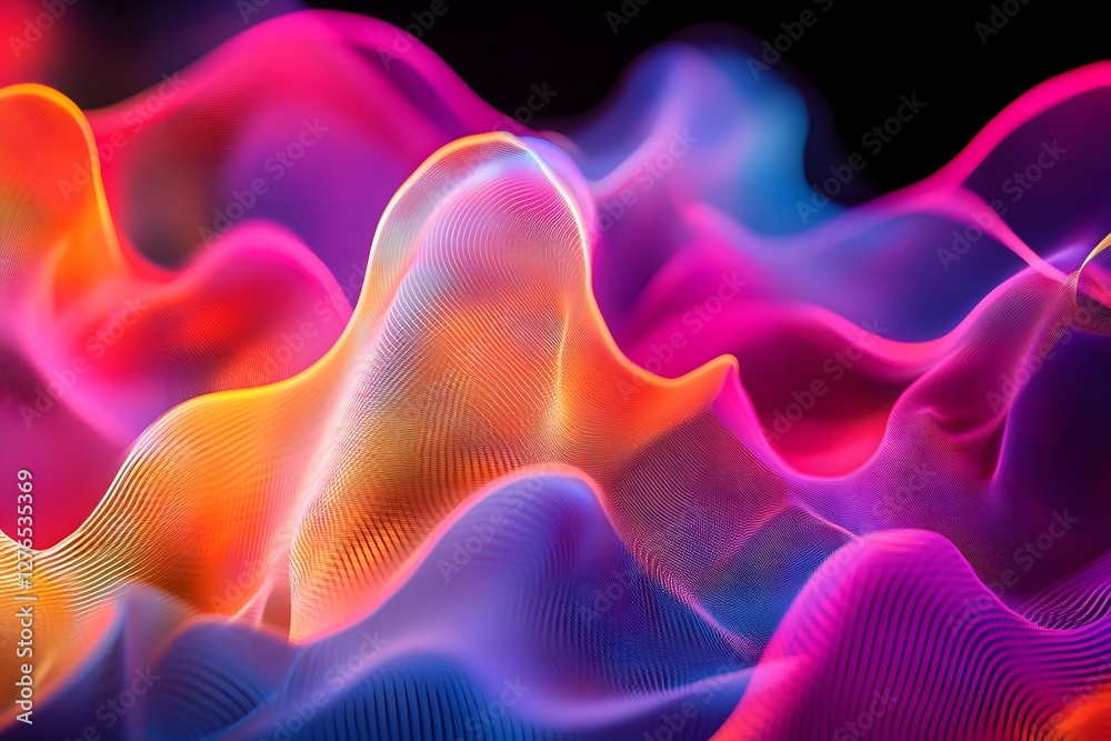 Vibrant Abstract Waves Background