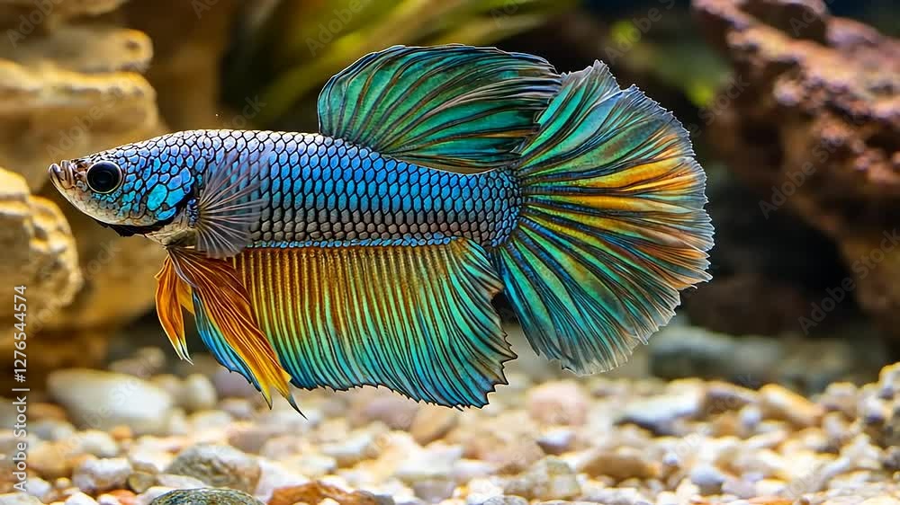 tropical fish in aquarium