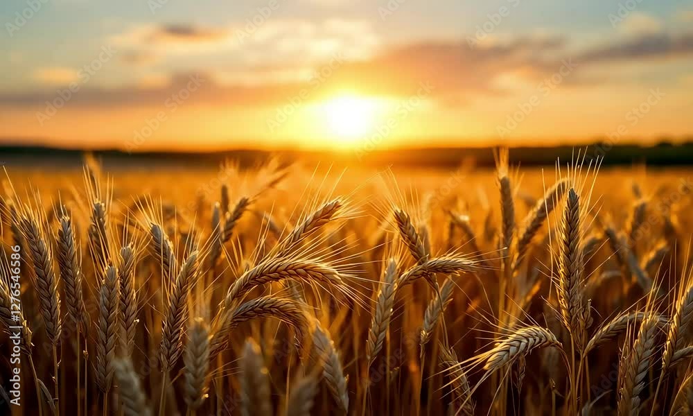wheat field at sunset wheat field at sunset