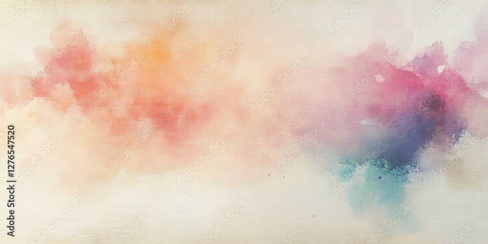 Obraz premium Watercolor Texture Background with a Blend of Pastel Dreamy Colors