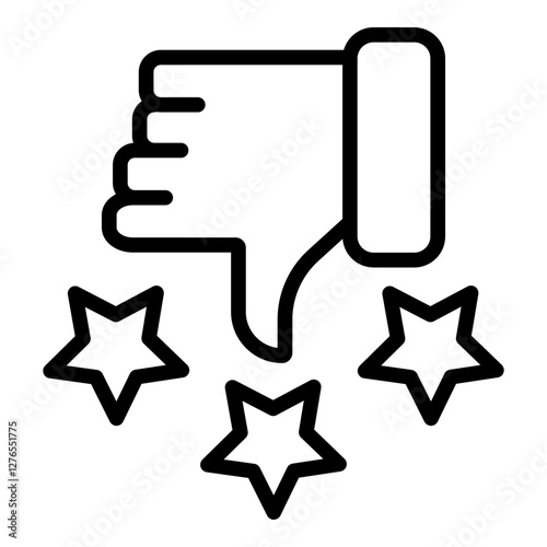 negative rating vector icon