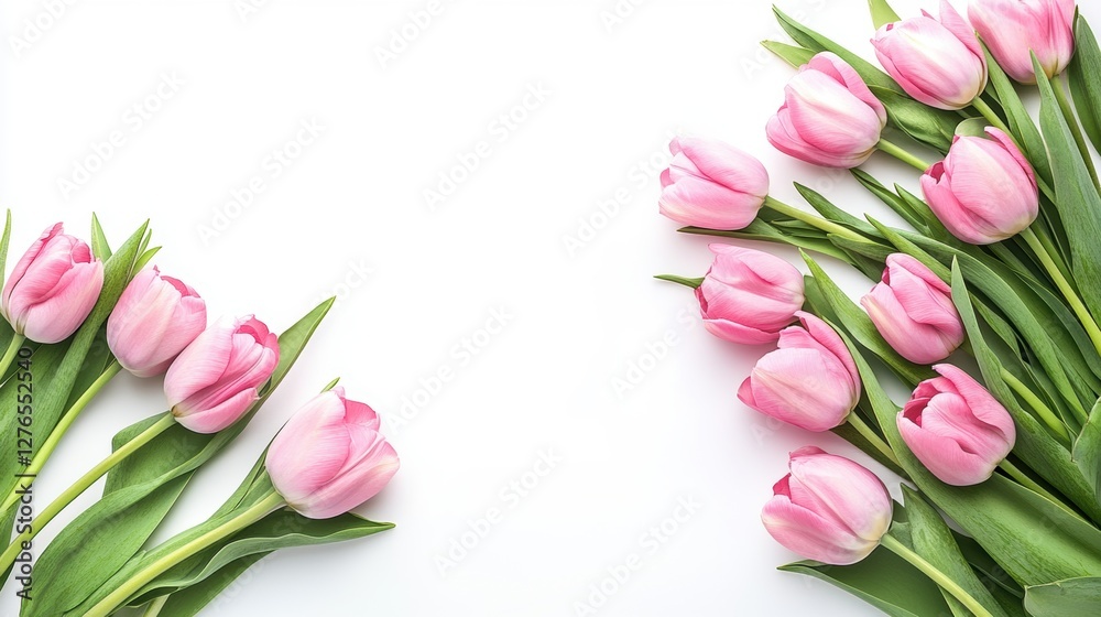 Beautiful background template made of Spring flowers. Beautiful background template made of Spring flowers.