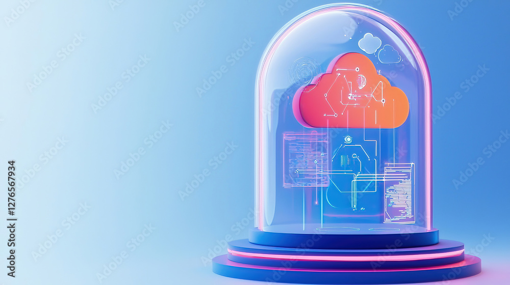 Best cloud platform provider. Futuristic Cloud Computing and Data Visualization Concept Best cloud platform provider. Futuristic Cloud Computing and Data Visualization Concept