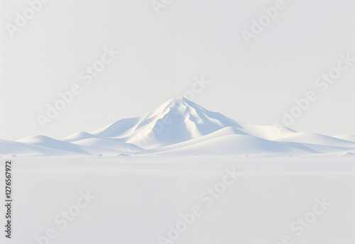 A minimalist mountain landscape