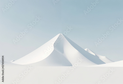 A minimalist mountain landscape