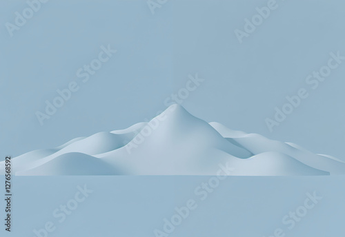 A minimalist mountain landscape