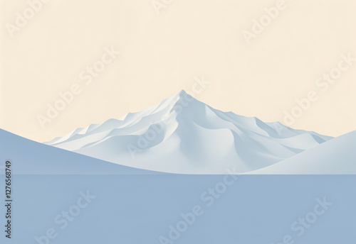 A minimalist mountain landscape