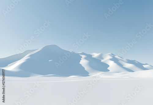 A minimalist mountain landscape