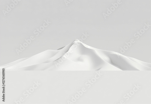 A minimalist mountain landscape